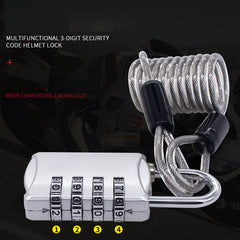 Portable Helmet Lock Steel Cable Bicycle Lock