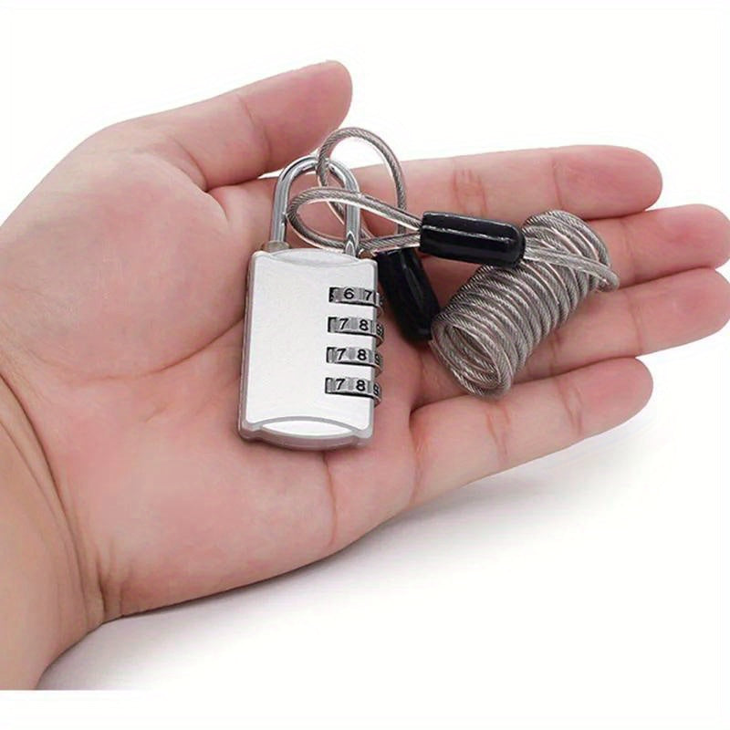 Portable Helmet Lock Steel Cable Bicycle Lock