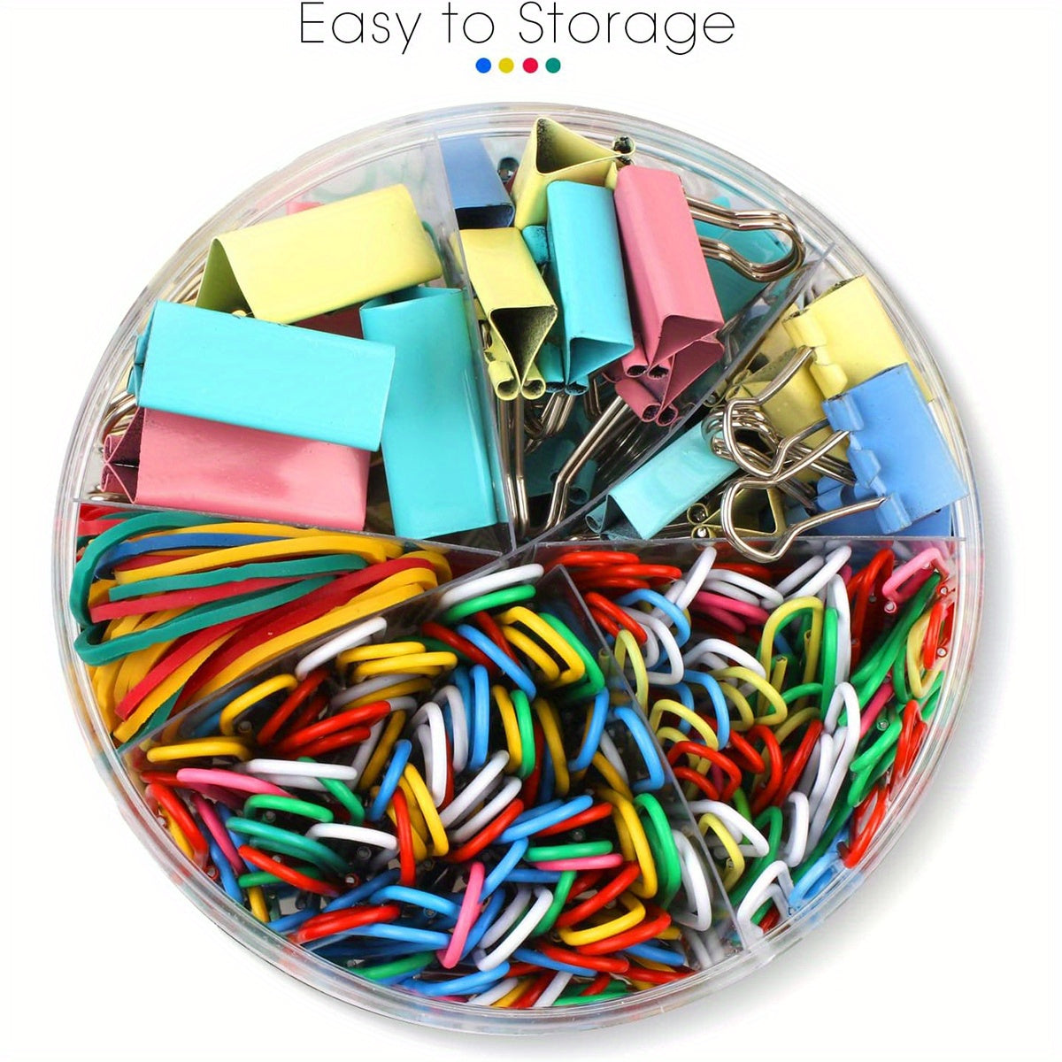 250pcs Assorted Sizes Office Stationery Clips Set