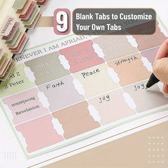 75pcs Laminated Bible Tabs for Women Men Morandi Colors