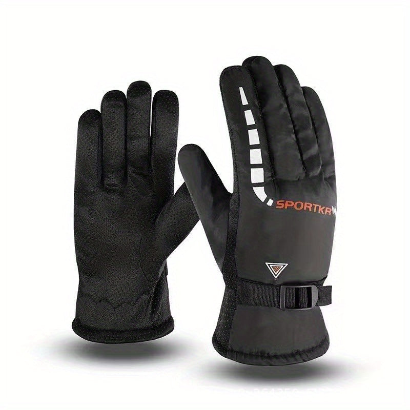 Winter Padded Windproof Warm Cycling Gloves Running & Skiing Gloves