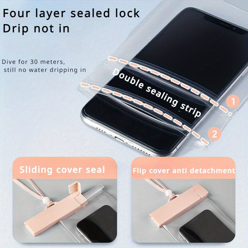 Universal Waterproof Phone Case with Touchscreen, Diving & Swimming Accessory