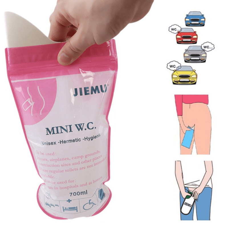 4pcs 700ml Portable Car Urine Bag Outdoor Camping Mini Urinal