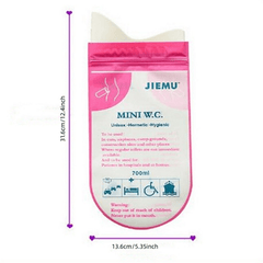 4pcs 700ml Portable Car Urine Bag Outdoor Camping Mini Urinal