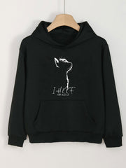 Kitty Print Hoodies Girls Comfy Pullover Tops Spring Fall Sports Christmas Gift