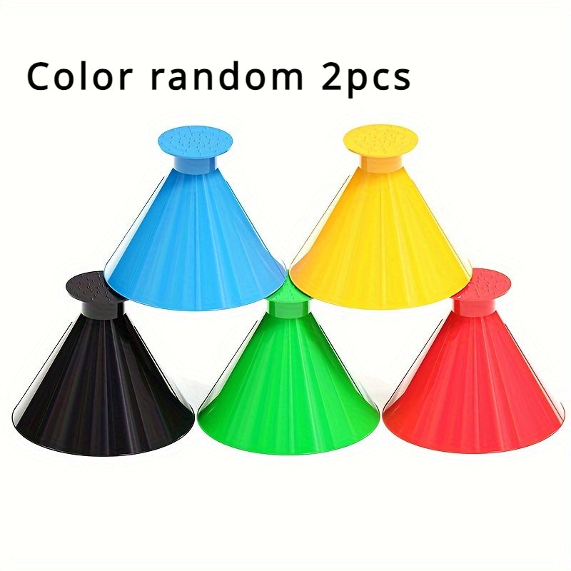 2pcs Funnel Shaped Ice Scraper Car Windshield Snow Scrapers