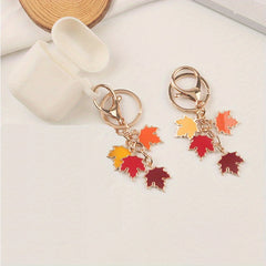 Maple Leaf Keychain Pendant Decoration For Car Keys Backpacks Wallets