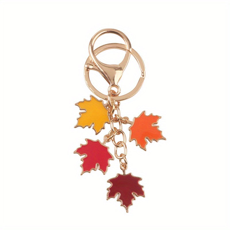 Maple Leaf Keychain Pendant Decoration For Car Keys Backpacks Wallets