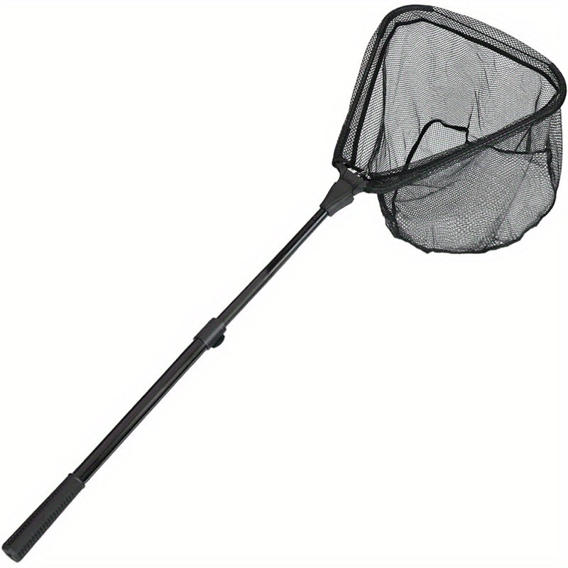 Portable Foldable Fishing Net with Telescopic Pole Handle
