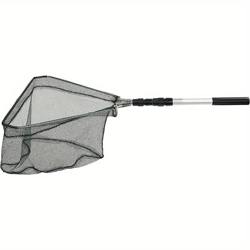 Portable Foldable Fishing Net with Telescopic Pole Handle