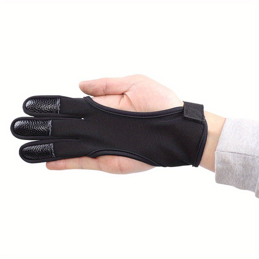 1pc Archery Three finger Gloves Hand Guard Protector Glove