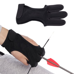 1pc Archery Three finger Gloves Hand Guard Protector Glove