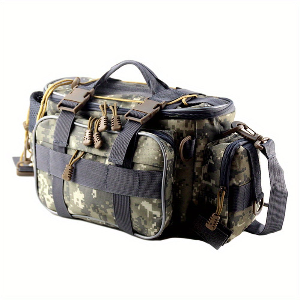 Large Capacity Fishing Tackle Bag with Multiple Pockets