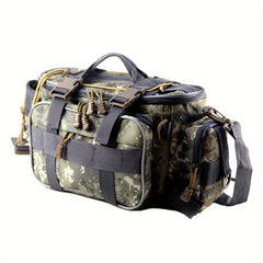 Large Capacity Fishing Tackle Bag with Multiple Pockets
