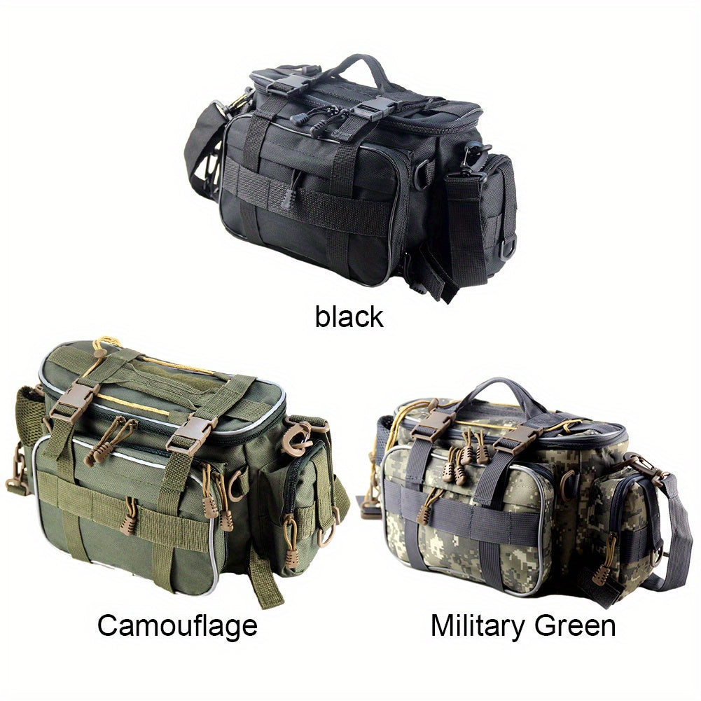 Large Capacity Fishing Tackle Bag with Multiple Pockets