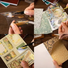 Scrapbooking Materials 30 Sheets Book Floral Background Foil Stickers