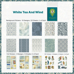 Scrapbooking Materials 30 Sheets Book Floral Background Foil Stickers