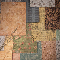 Scrapbooking Materials 30 Sheets Book Floral Background Foil Stickers