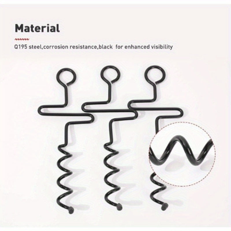1pc Gardening Shed Spiral Ground Nail Tent Stake for Outdoor Camping