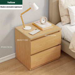 39 Double Layer Drawer Bedside Cabinet Modern Mini Storage Cabinet