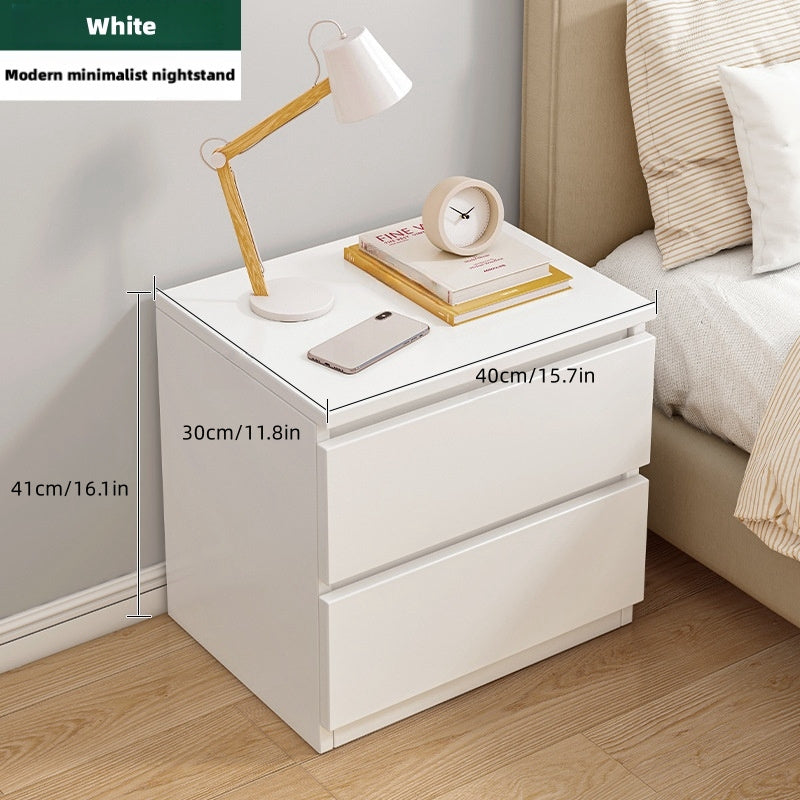 39 Double Layer Drawer Bedside Cabinet Modern Mini Storage Cabinet