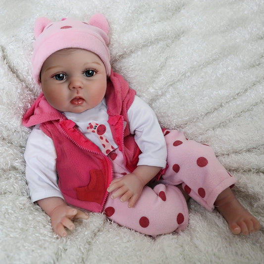 22 Inch Lifelike Reborn Doll Soft Cloth Body Collectible Art Doll
