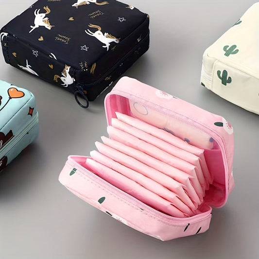 2pcs Sanitary Napkin Storage Bag Portable Storage Bag Cosmetic Organizer