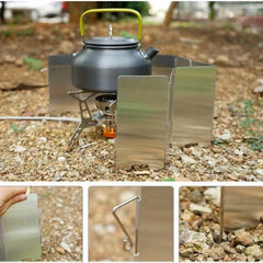 9pc Portable Aluminum Alloy Gas Stove Windshield Camping BBQ Wind Guard