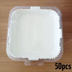 50pcs Baking Tray Disposable Air Fryer Special Paper High-Temperature Resistant