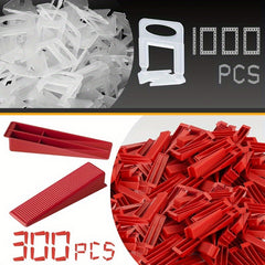 500 1300pcs Tile Leveling System Tile Leveling Spacer Clips And Reusable Wedges