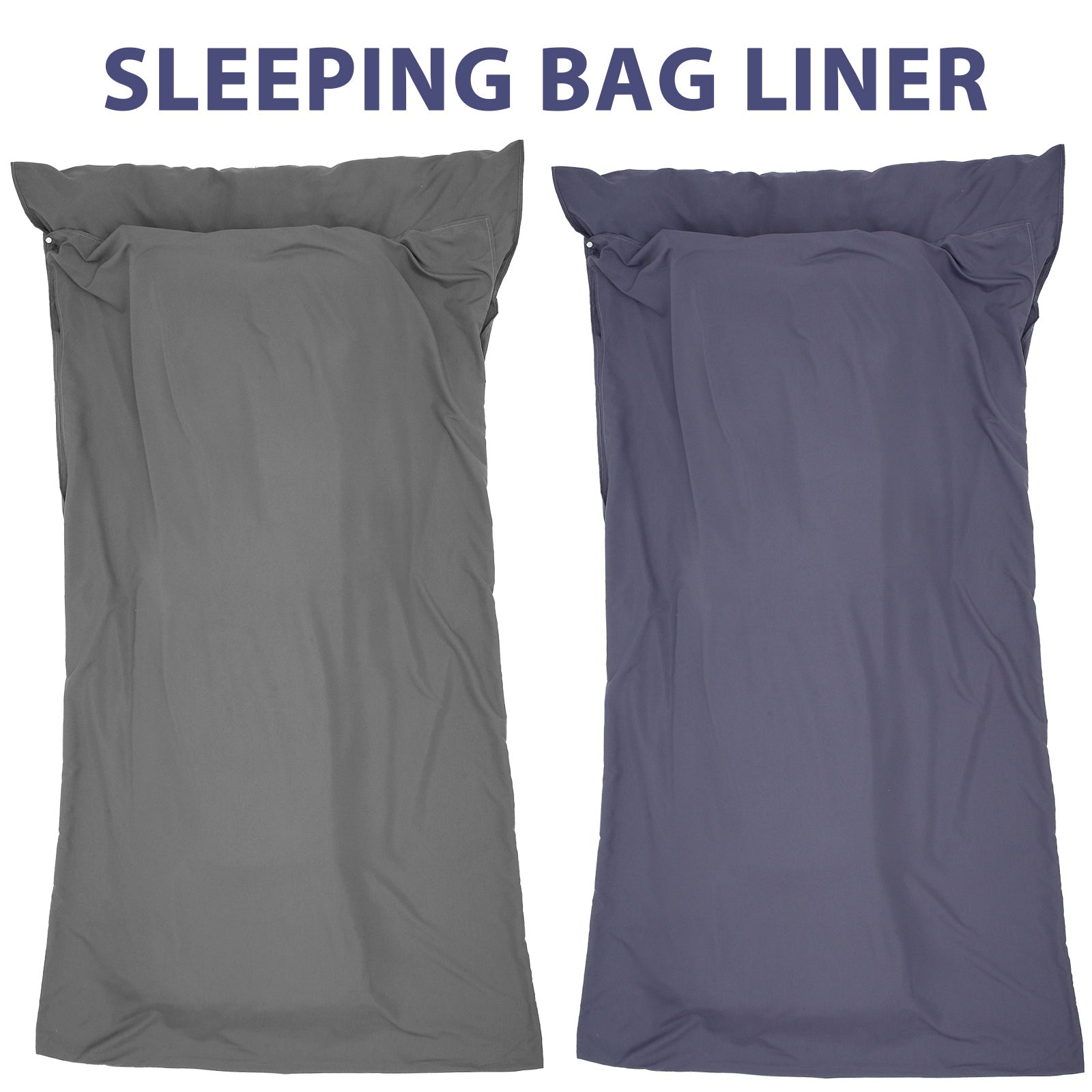 Portable Travel Sleeping Bag Liner with Pillow Pocket