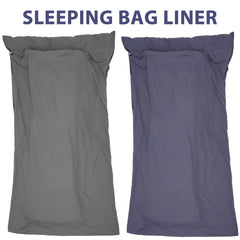 Portable Travel Sleeping Bag Liner with Pillow Pocket