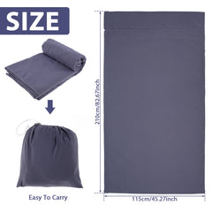 Portable Travel Sleeping Bag Liner with Pillow Pocket