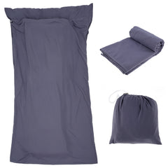 Portable Travel Sleeping Bag Liner with Pillow Pocket