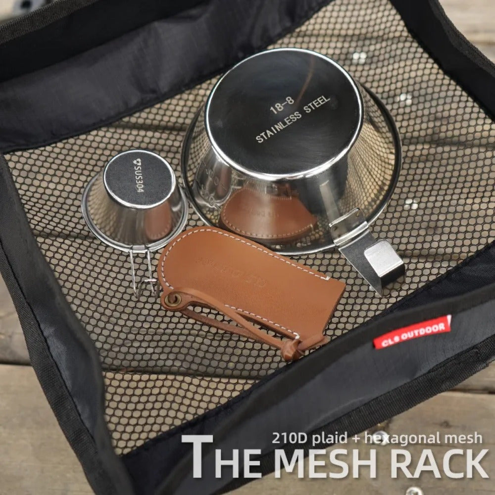 Camping Table Hanging Net Basket Portable Mesh Organizer