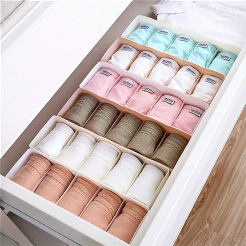 6 Grids Storage Case Drawer Organizer Box For Belts Ties Bras Briefs Socks