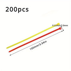 200 Pack 4mmx19 Heavy Duty Clear Zip Ties - Outdoor Wire Binding