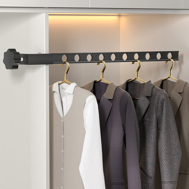 Punch Drying Rack Wardrobe Hanging Rod Clothes Storage Household Drying Rod