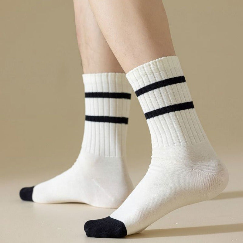 5 Pairs Cotton Deodorant Sweat Wicking Sport Socks for Men