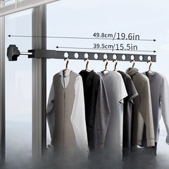 1pc Punch Drying Rack Wardrobe Hanging Rod Clothes Storage Household Drying Rod