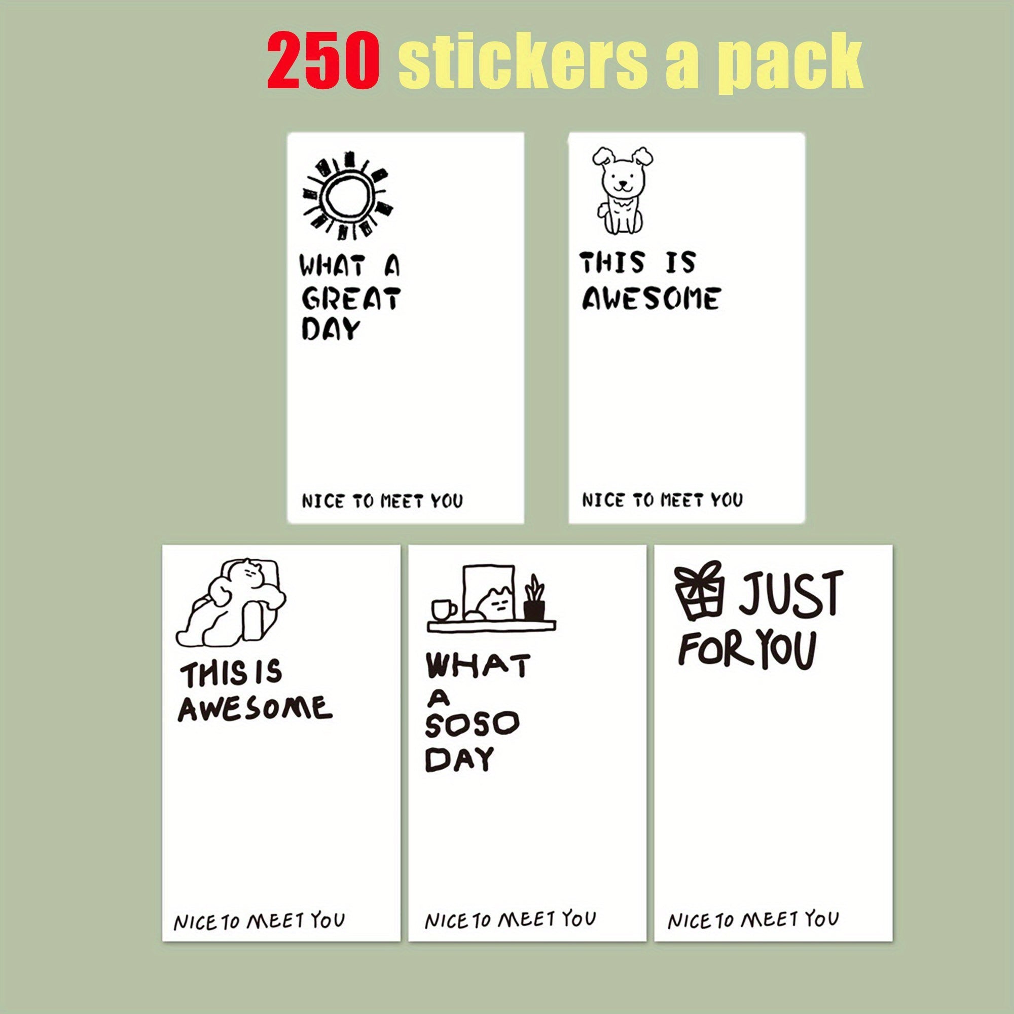 250 Sheets Sealing Stickers Gift Decoration Thank You Stickers
