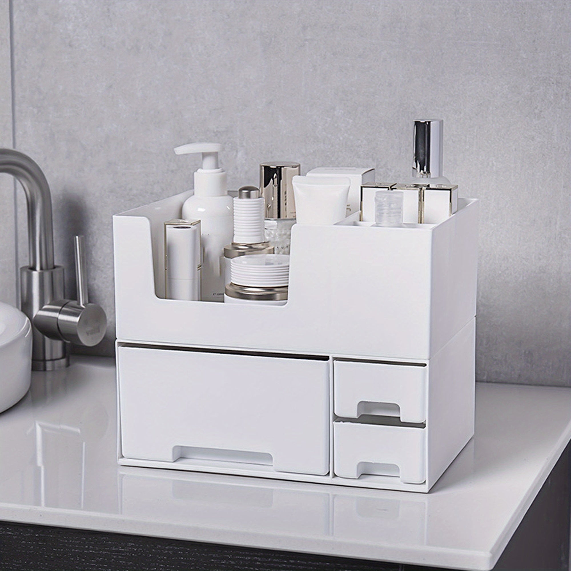 Two Layer Storage Box Cosmetic Storage Box Large Capacity Drawer
