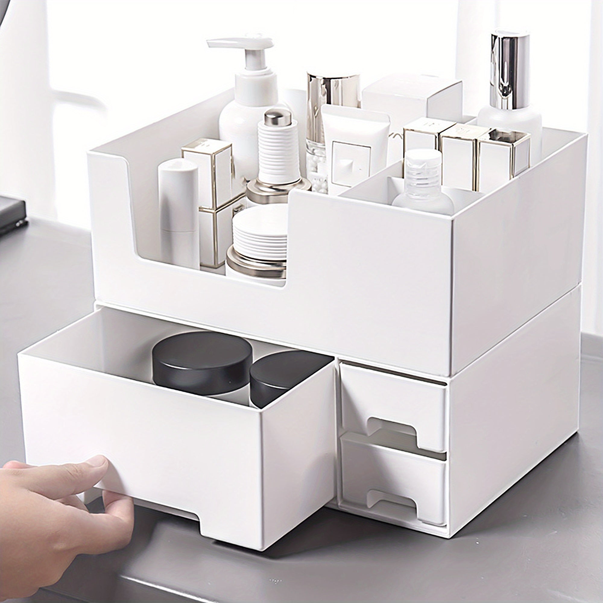 Two Layer Storage Box Cosmetic Storage Box Large Capacity Drawer