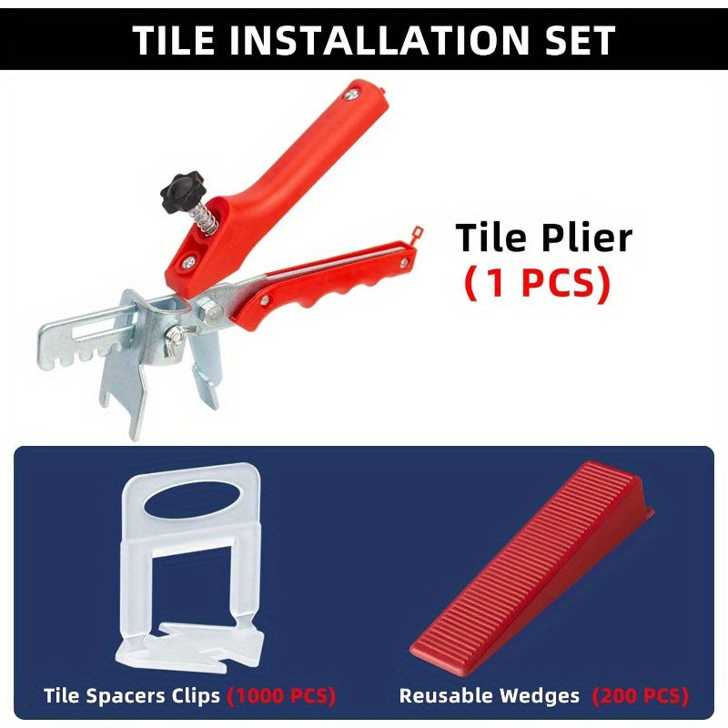 Tile Leveling System Plier 1201pcs Set