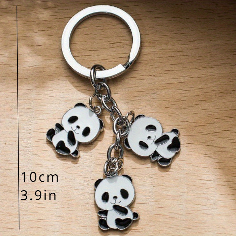 Panda Keychain Pendant for Car Keys Backpacks Wallets