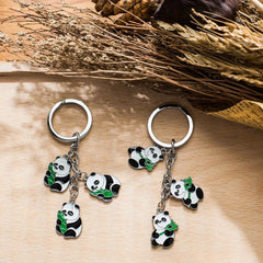Panda Keychain Pendant for Car Keys Backpacks Wallets