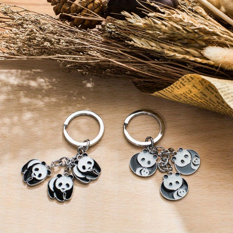 Panda Keychain Pendant for Car Keys Backpacks Wallets