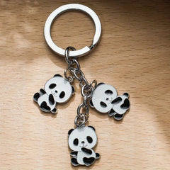Panda Keychain Pendant for Car Keys Backpacks Wallets