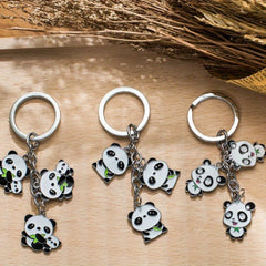 Panda Keychain Pendant for Car Keys Backpacks Wallets