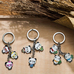 Panda Keychain Pendant for Car Keys Backpacks Wallets